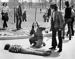 National Guard shot and killed Kent State anti-war protesters, May 4, 1970.